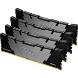 Kingston FURY DIMM 32GB DDR4-3200 (4x 8 GB) Quad-Kit, Arbeitsspeicher schwarz/silber, KF432C16RB2K4/32, FURY Renegade Black XMP, INTEL XMP
