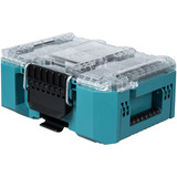 Makita MAKTRAK Organizer kompakt , Werkzeugkiste blau/transparent, Transparenter Deckel