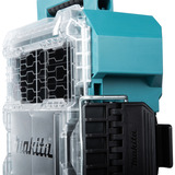 Makita MAKTRAK Organizer kompakt , Werkzeugkiste blau/transparent, Transparenter Deckel