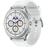 SAMSUNG Galaxy Watch8 Classic, Smartwatch weiß, 46mm, LTE, Hybrid-Armband