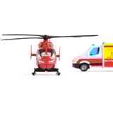 SIKU SUPER Mercedes-Benz Rettungswagen und Helikopter, Modellfahrzeug 