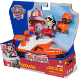 Spin Master Paw Patrol Fire Rescue - Zumas Rettungsboot, Spielfahrzeug mit Zuma Hundefigur und Waschbärenfigur
