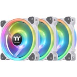 Thermaltake Riing Trio 12 RGB Radiator Fan White TT Premium Edition, Gehäuselüfter weiß, 3er Pack inkl. Controller, 120 mm