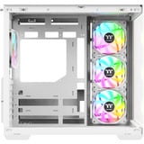 Thermaltake View 380 WS ARGB Snow White, Tower-Gehäuse weiß/holz, Tempered Glass x 2, Holz-Struktur