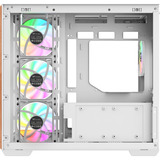 Thermaltake View 380 WS ARGB , Tower-Gehäuse weiß/holz, Tempered Glass x 2, Holz-Struktur