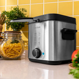 Cecotec Fritteuse CleanFry Advance 1500 Inox edelstahl, 900 Watt, Ölbehälter 1,5 Liter