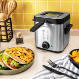 Cecotec Fritteuse CleanFry Advance 1500 Inox edelstahl, 900 Watt, Ölbehälter 1,5 Liter