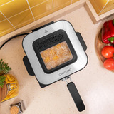 Cecotec Fritteuse CleanFry Advance 1500 Inox edelstahl, 900 Watt, Ölbehälter 1,5 Liter