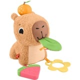 Fisher-Price Kuschel-Capybara, Kuscheltier mit Beißring und Rassel