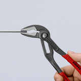 KNIPEX Cobra ES 87 51 180, 180mm, Rohr- / Wasserpumpen-Zange schwarz/rot, Wasserpumpenzange, 18-fach verstellbar