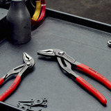 KNIPEX Cobra ES 87 51 180, 180mm, Rohr- / Wasserpumpen-Zange schwarz/rot, Wasserpumpenzange, 18-fach verstellbar