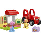 LEGO 10468 DUPLO Peppa Wutz Traktor und Marktstand, Konstruktionsspielzeug 
