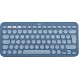 Logitech K380 Multi-Device für Mac, Tastatur blau, DE-Layout, Bluetooth, kompatibel mit macOS/iOS/iPadOS