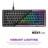 NZXT FUNCTION Elite MiniTKL, Gaming-Tastatur schwarz, US-Layout, NZXT Swift