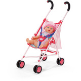 ZAPF Creation BABY born® Kinderwagen mit Tasche, Puppenwagen pink