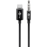 goobay Apple Lightning Audioanschlusskabel (3,5mm) schwarz, 1 Meter