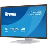 iiyama ProLite T2452MSC-W2AG, LED-Monitor 60.5 cm (24 Zoll), weiß, FHD, IPS, Touchscreen, HDMI, DP, Entspiegelung, 120Hz Panel