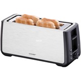 Cloer King-Size-Toaster 3579 edelstahl/schwarz, für 4 XXL-Toasts