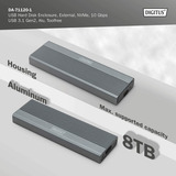 Digitus USB M.2 Festplattengehäuse SSD , Laufwerksgehäuse aluminium, NVMe 10Gbps USB 3.1Gen2