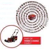 EINHELL Professional Akku-Rasenmäher GP-CM 36/47 S HW Li, 36Volt (2x18Volt) rot/schwarz, 4x Li-Ionen Akku 4,0Ah, mit Hinterradantrieb
