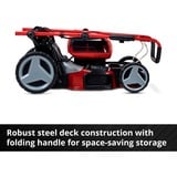 EINHELL Professional Akku-Rasenmäher GP-CM 36/47 S HW Li, 36Volt (2x18Volt) rot/schwarz, 4x Li-Ionen Akku 4,0Ah, mit Hinterradantrieb