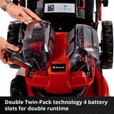 EINHELL Professional Akku-Rasenmäher GP-CM 36/47 S HW Li, 36Volt (2x18Volt) rot/schwarz, 4x Li-Ionen Akku 4,0Ah, mit Hinterradantrieb