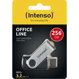 Intenso Office Line 256 GB, USB-Stick silber/schwarz, USB-A 3.2