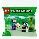 30672 Minecraft Steve mit Baby-Panda, Konstruktionsspielzeug