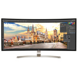 LG 38UC99-W Generalüberholt, Gaming-Monitor 95.3 cm (37.5 Zoll), weiß/silber, WQHD+, IPS, Curved HDMI, DP, Free-Sync, Audio