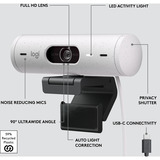 Logitech Brio 500, Webcam weiß/schwarz, Off White