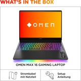 OMEN MAX 16-ah0073ng, Gaming-Notebook schwarz, Intel® Core™ Ultra 7 255HX, NVIDIA GeForce RTX 5070 Ti, 32 GB DDR5, 2 TB (2 TB SSD), Windows 11 Home