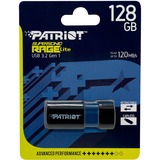 Patriot Supersonic Rage Lite 128 GB, USB-Stick schwarz/blau, USB-A 3.2 Gen 1