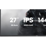 iiyama G-Master GB2741QSU-B1, Gaming-Monitor 68.6 cm (27 Zoll), schwarz (matt), QHD, IPS, HDMI, DP, G-Sync komp., USB-Hub, Höhenverstellung, 144Hz Panel