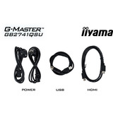 iiyama G-Master GB2741QSU-B1, Gaming-Monitor 68.6 cm (27 Zoll), schwarz (matt), QHD, IPS, HDMI, DP, G-Sync komp., USB-Hub, Höhenverstellung, 144Hz Panel