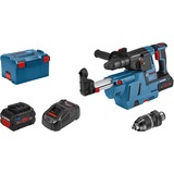 Bosch Akku-Bohrhammer GBH 18V-26 F Professional, 18Volt blau/schwarz, 2x Akku ProCORE18V 5,5Ah, L-BOXX, Staubabsaugung