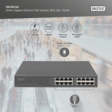 Digitus 8-Port Gigabit Ethernet PoE Injektor, 802.3bt, 250W, PoE-Injektor grau
