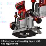 EINHELL Professional Akku-Oberfräse und -Kantenfräse TP-RO 18 Set Li BL - Solo rot, ohne Akku und Ladegerät