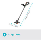 GARDENA Akku-Rasentrimmer EasyTrim 25/18V P4A solo grau/türkis, ohne Akku und Ladegerät, POWER FOR ALL ALLIANCE
