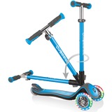 GLOBBER Elite Deluxe mit Leuchtrollen, Scooter hellblau