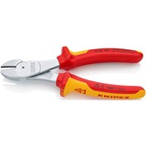 KNIPEX Kraft-Seitenschneider 74 06 180, Schneid-Zange rot/gelb, VDE-geprüft