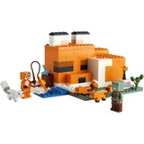 LEGO 21178 Minecraft Die Fuchs-Lodge, Konstruktionsspielzeug Spielzeug für Kinder ab 8 Jahren mit Figuren von ertrunkenem Zombie und Tieren, Kinderspielzeug