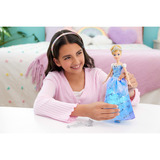 Mattel Disney Prinzessin Cinderella-Modepuppe im bezaubernden Ballkleid mit Licht und Geräuschen