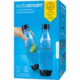 SodaStream Kunststoffflasche Fuse, 1 L, 2er-Pack, Kanne transparent/schwarz, für DUO-Sprudler