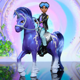 Spin Master Unicorn Academy - Rory und Einhorn Storm, Spielfigur mit echter Mähne und Schweif sowie Bürste