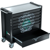 Wera 9801 Tool Rebel Werkstattwagen Stainless XXL, ohne Werkzeug, Werkzeugwagen schwarz, Tool Rebel Design
