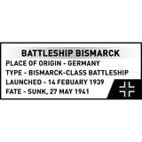 COBI Battleship Bismarck, Konstruktionsspielzeug Maßstab 1:300