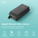 Digitus Gigabit Ethernet PoE+ Injektor, 802.3at 30 W, PoE-Injektor schwarz