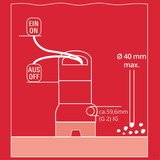 Einhell Schmutzwasserpumpe GC-DP 9040 N, Tauch- / Druckpumpe rot/edelstahl, 900 Watt