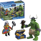 PLAYMOBIL 72116 Knights Troll mit Löwenritterschatz, Konstruktionsspielzeug 