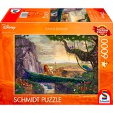 Schmidt Spiele Thomas Kinkade Studios: Disney Dreams Collection - The Lion King, Return to Pride Rock, Puzzle 6000 Teile